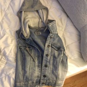 MUDD hooded jean vest